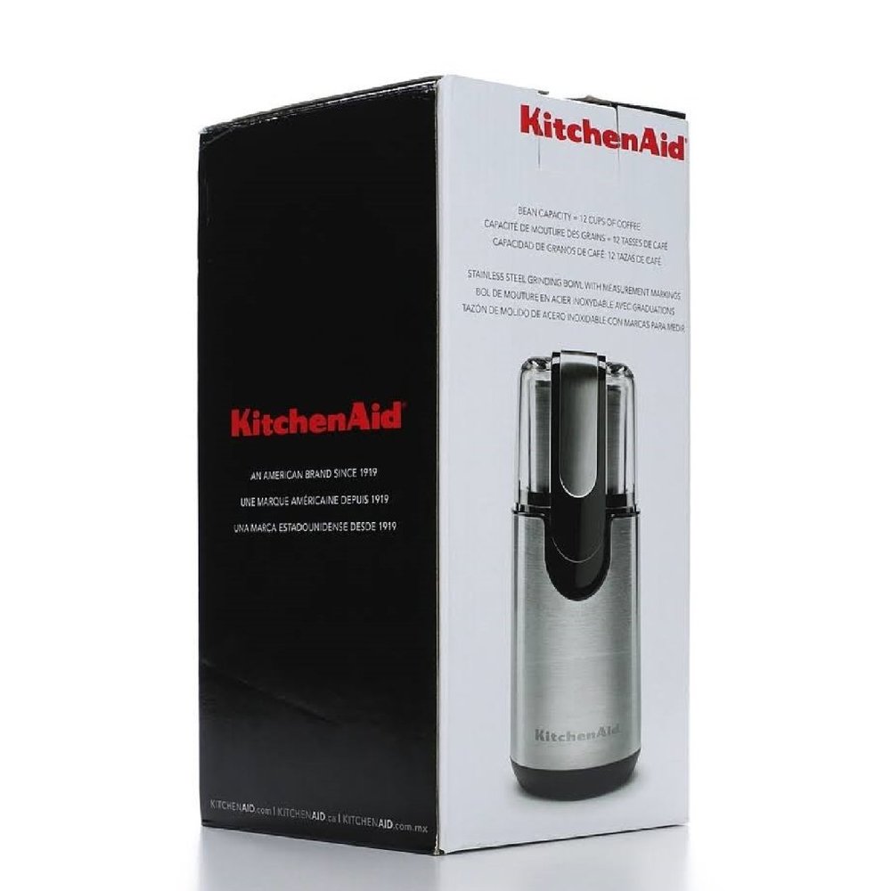 new KitchenAid Coffee Grinder in Stainless Steel on Onyx Black - Model BCG111OB - Picture 9 of 11